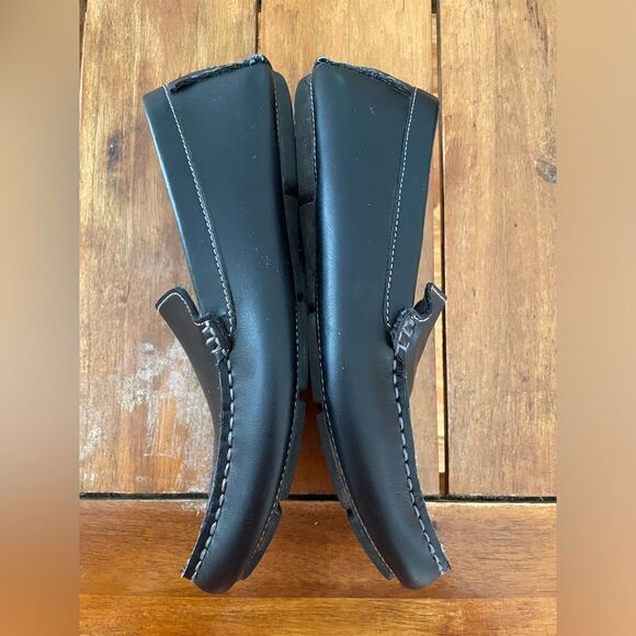 Dexter Comfort Memory Foam Boys Slip On Dress Shoes Black Size 8 - Picture 4 of 5